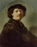 Self-Portrait in a Black Cap Poster | Rembrandt van Rijn Art Print