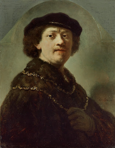 Self-Portrait in a Black Cap Poster | Rembrandt van Rijn Art Print