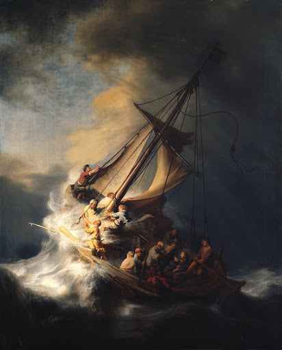 The Storm on the Sea of Galilee Poster | Rembrandt van Rijn Art Print (1633)