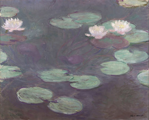 Pink Water Lilies Poster | Claude Monet Art Print