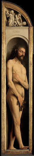 Ghent Altarpiece: Adam Poster | Hubert and Jan van Eyck Art Print (1432)