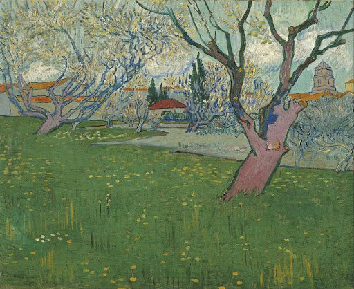 Orchards in Blossom, View of Arles Poster | Vincent van Gogh Art Print (1889)