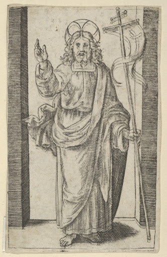 Christ Blessing (Small Saints) Poster | Marcantonio Raimondi after Raphael Art Print