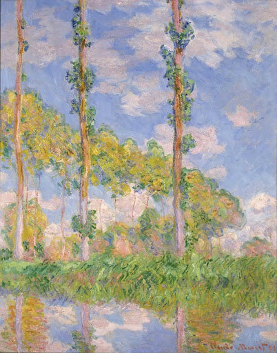 Poplars in the Sun Poster | Claude Monet Art Print (1891)