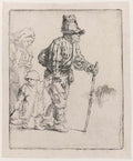 Peasant Family on the Tramp Poster | Rembrandt van Rijn Art Print (1652)