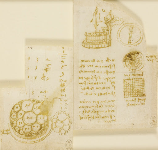 Designs for a Water-clock II Poster | Leonardo da Vinci Art Print (1508)