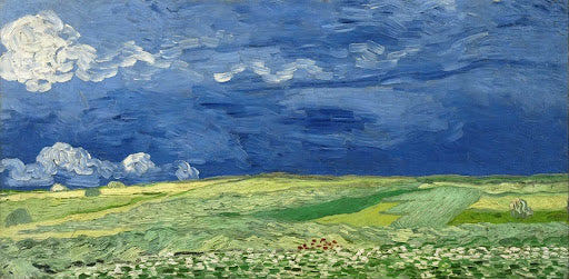 Wheatfield under Thunderclouds Poster | Vincent van Gogh Art Print (1890)