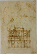 Project for the Facade of San Lorenzo Poster | Michelangelo Art Print (1517)