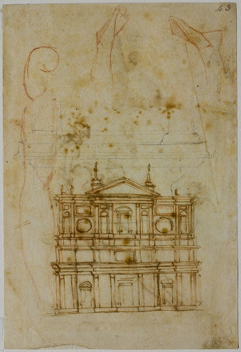 Project for the Facade of San Lorenzo Poster | Michelangelo Art Print (1517)