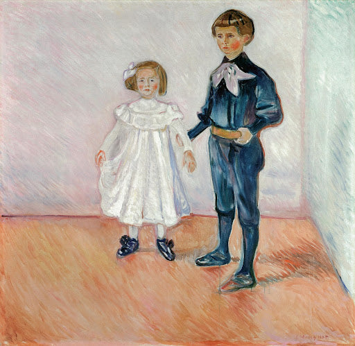 Portrait of Children: Erdmute and Hans-Herbert Esche Poster | Edvard Munch Art Print (1905)