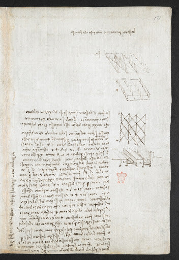 Codex Arundel Folio 121r Poster | Leonardo da Vinci Art Print