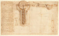 Codex Atlanticus Folio 158 Recto Poster | Leonardo da Vinci Art Print