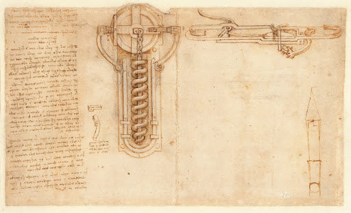 Codex Atlanticus Folio 158 Recto Poster | Leonardo da Vinci Art Print