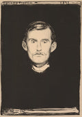 Self-Portrait with Skeleton Arm Poster | Edvard Munch Art Print (1895)