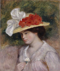 Woman in a Flowered Hat Poster | Pierre-Auguste Renoir Art Print (1889)