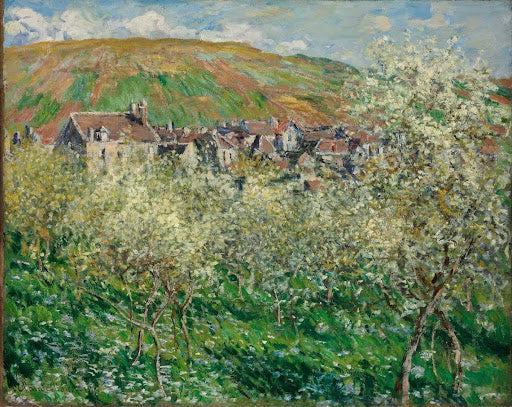 Plum Trees in Blossom Poster | Claude Monet Art Print (1879)