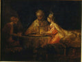 Ahasuerus, Haman and Esther Poster | Rembrandt van Rijn Art Print (1660)