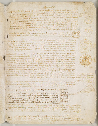 Codex Leicester Folio 36r Poster | Leonardo da Vinci Art Print (1506)