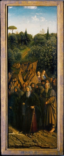 Ghent Altarpiece: The Hermits Poster | Hubert and Jan van Eyck Art Print (1432)