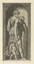 Charity in a Niche Poster | Marcantonio Raimondi after Raphael Art Print (1515)