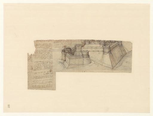 Codex Atlanticus Folio 117 Recto Poster | Leonardo da Vinci Art Print (1507)