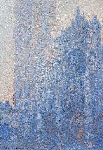 Rouen Cathedral Façade and Tour d'Albane (Morning Effect) Poster | Claude Monet Art Print (1894)