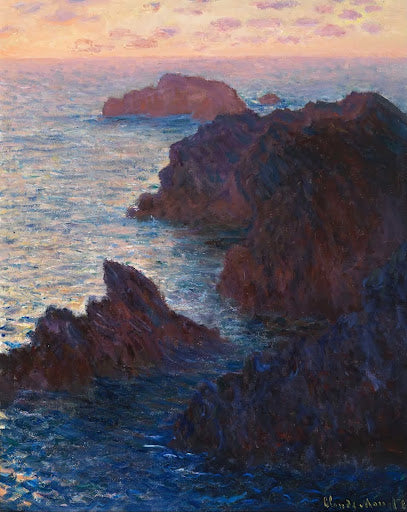 Rocks at Belle-Île, Port-Domois Poster | Claude Monet Art Print (1886)