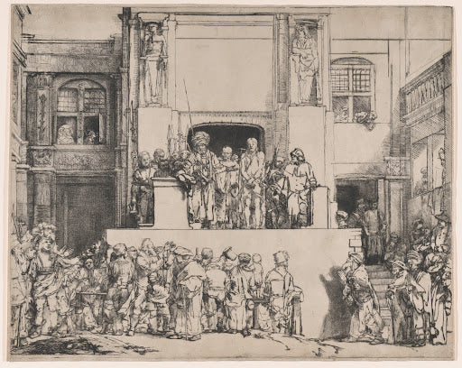 Christ Presented to the People Poster | Rembrandt van Rijn Art Print (1655)