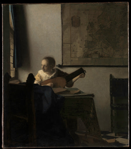 Young Woman with a Lute Poster | Johannes Vermeer Art Print (1662)