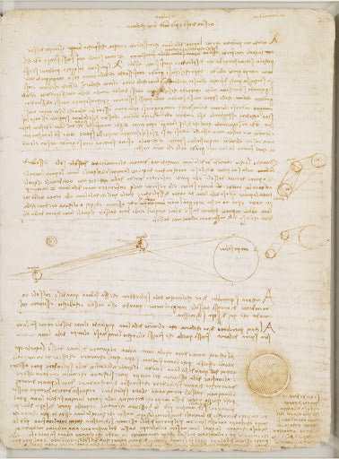 Codex Leicester Folio 2r Poster | Leonardo da Vinci Art Print (1506)