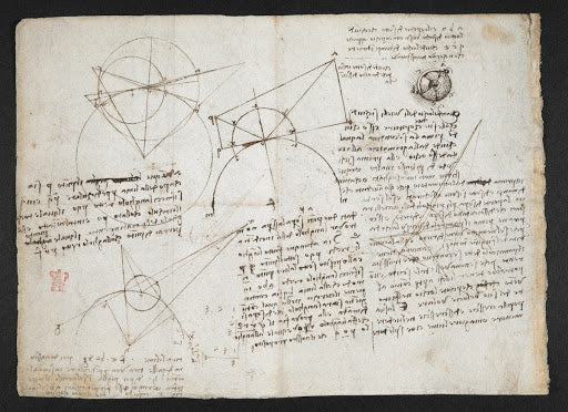 Codex Arundel Folio 64v Poster | Leonardo da Vinci Art Print