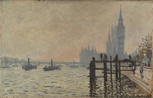 The Thames below Westminster Poster | Claude Monet Art Print (1871)