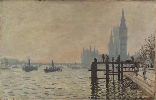The Thames below Westminster Poster | Claude Monet Art Print (1871)