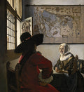Officer and Laughing Girl Poster | Johannes Vermeer Art Print (1657)