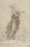 A Woman in a Landscape Poster | Leonardo da Vinci Art Print (1517)