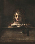 Titus at His Desk Poster | Rembrandt van Rijn Art Print (1655)