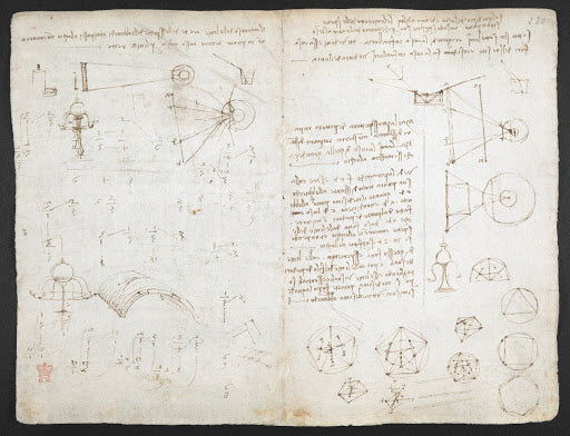 Codex Arundel Folio 221v Poster | Leonardo da Vinci Art Print