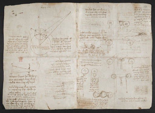 Codex Arundel Folio 134v Poster | Leonardo da Vinci Art Print