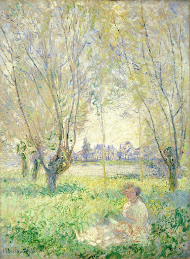 Woman Seated under the Willows Poster | Claude Monet Art Print (1880)