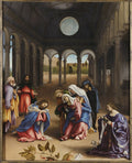 Christ Taking Leave of His Mother Poster | Lorenzo Lotto Art Print (1521)