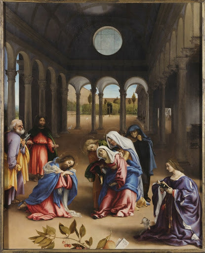 Christ Taking Leave of His Mother Poster | Lorenzo Lotto Art Print (1521)