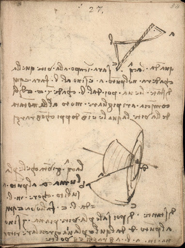 Studies of Perpetual Engines Based on the Archimedean Screw II Poster | Leonardo da Vinci Art Print (1487)