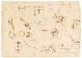 Study of a Self-powered Water-lifting Machine Poster | Leonardo da Vinci Art Print (1480)