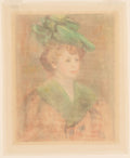 Lady with a Green Hat Poster | Pierre-Auguste Renoir Art Print