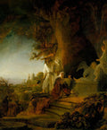 Christ and St Mary Magdalen at the Tomb Poster | Rembrandt van Rijn Art Print (1638)