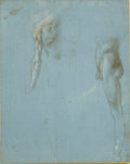 Two Studies of a Standing Male Nude Poster | Leonardo da Vinci Art Print (1490)