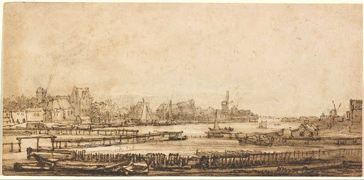 View over the Amstel from the Rampart Poster | Rembrandt van Rijn Art Print (1646)