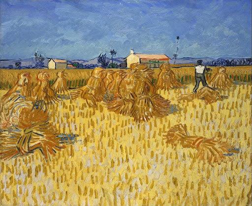 Corn Harvest in Provence Poster | Vincent van Gogh Art Print (1888)