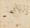 An Ox and Ass, and Other Studies of Asses Poster | Leonardo da Vinci Art Print (1478)