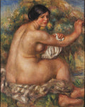 Bather Drying Her Right Arm Poster | Pierre-Auguste Renoir Art Print